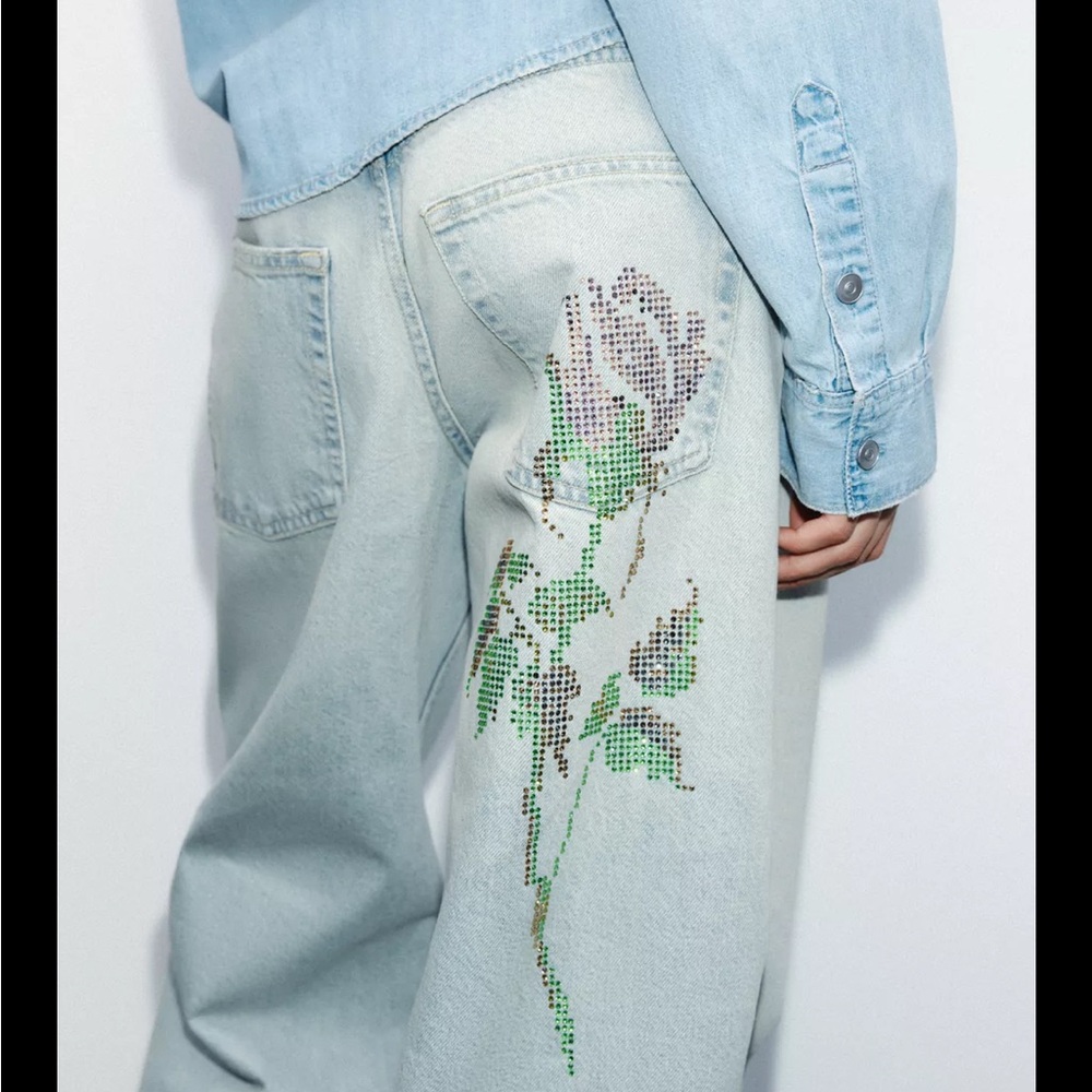 Zara NWT mini balloon TRF Jeans